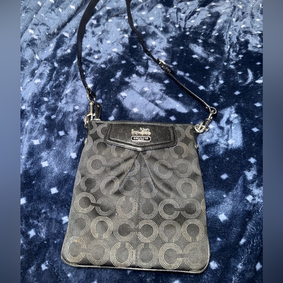 Coach | Bags | Coach Black Patterned Crossbody Bag | Poshmark